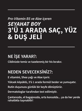 Mahogany Teakwood / 3'ü 1 Arada Seyahat Boy Duş Jeli