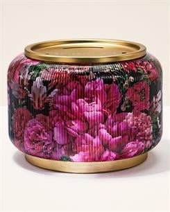 Floral Ribbed Glass Pedestal / Büyük Mumluk