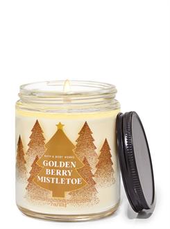 Golden Berry Mistletoe / Küçük Boy Mum