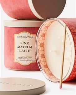 Pink Matcha Latte / Büyük Mum