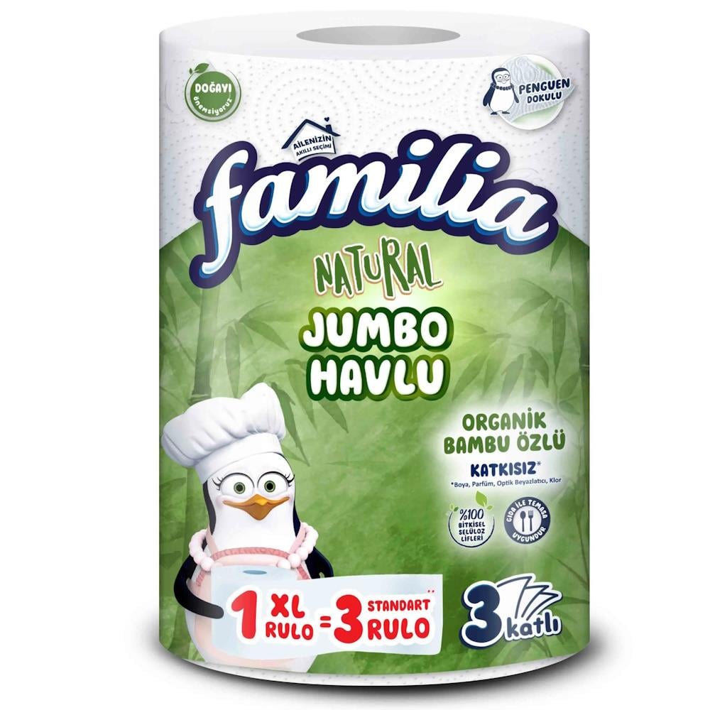 FAMILIA JUMBO HAVLU NATURAL 1=3