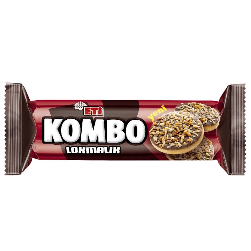 Eti Kombo Çikolata ve Hindistan Cevizi Kaplamalı Bisküvi 84g