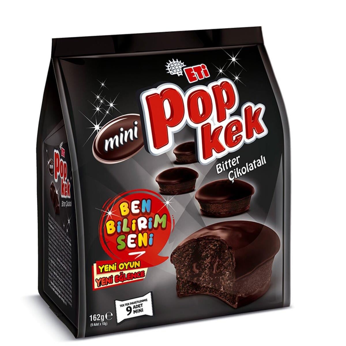 Eti Popkek Bitter Çikolatalı Mini 9 Adet