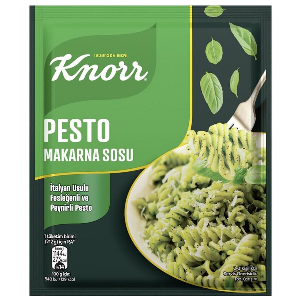 Knorr Pesto Makarna Sosu İtalyan Usulu Fesleğenli ve Peynirli 50g