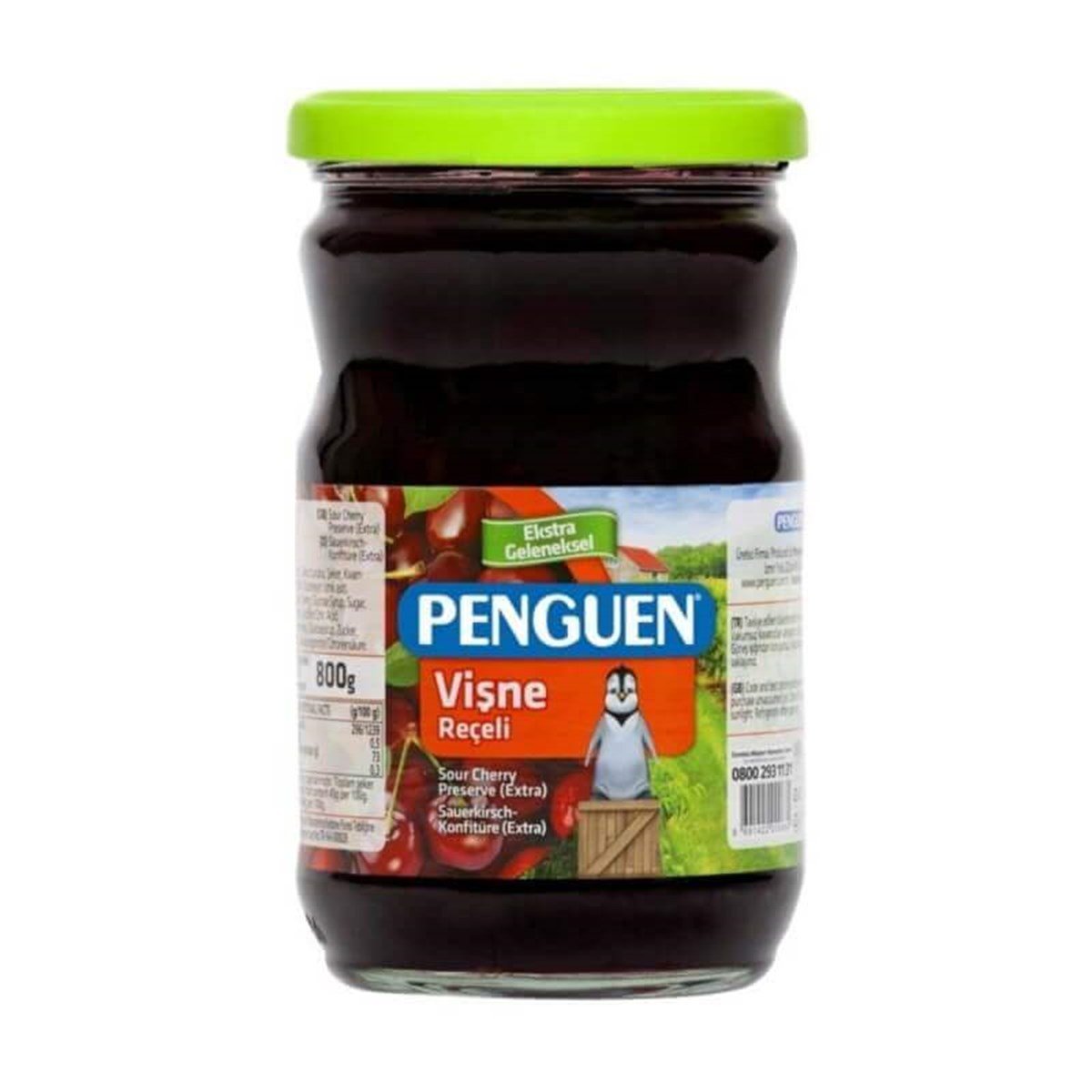 Penguen Reçel 800g Vişne Reçeli