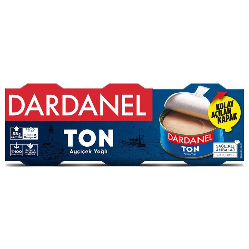 Dardanel Ton Balığı 3x75g Ayçiçek Yağlı Balık