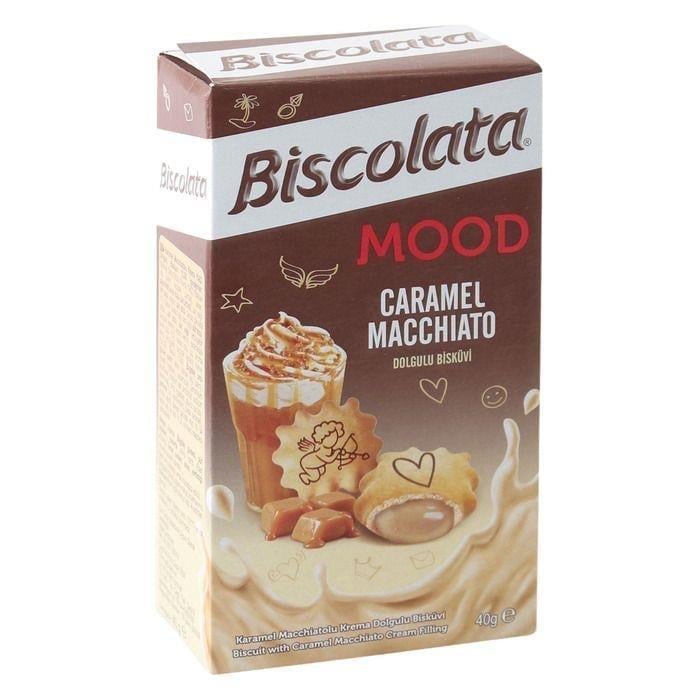 Biscolata Mood Caramel Macchiato Dolgulu Bisküvi 40g