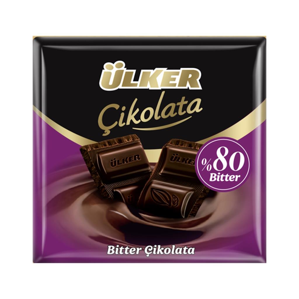 Ülker Çikolata Kare %80 Bitter 60g 