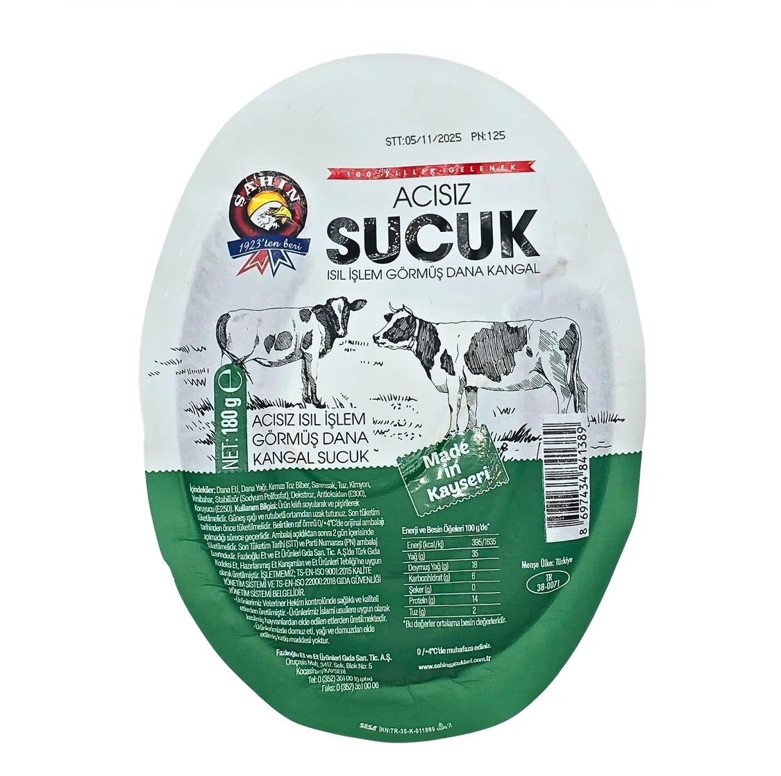 Şahin Acısız Kangal Sucuk 180g