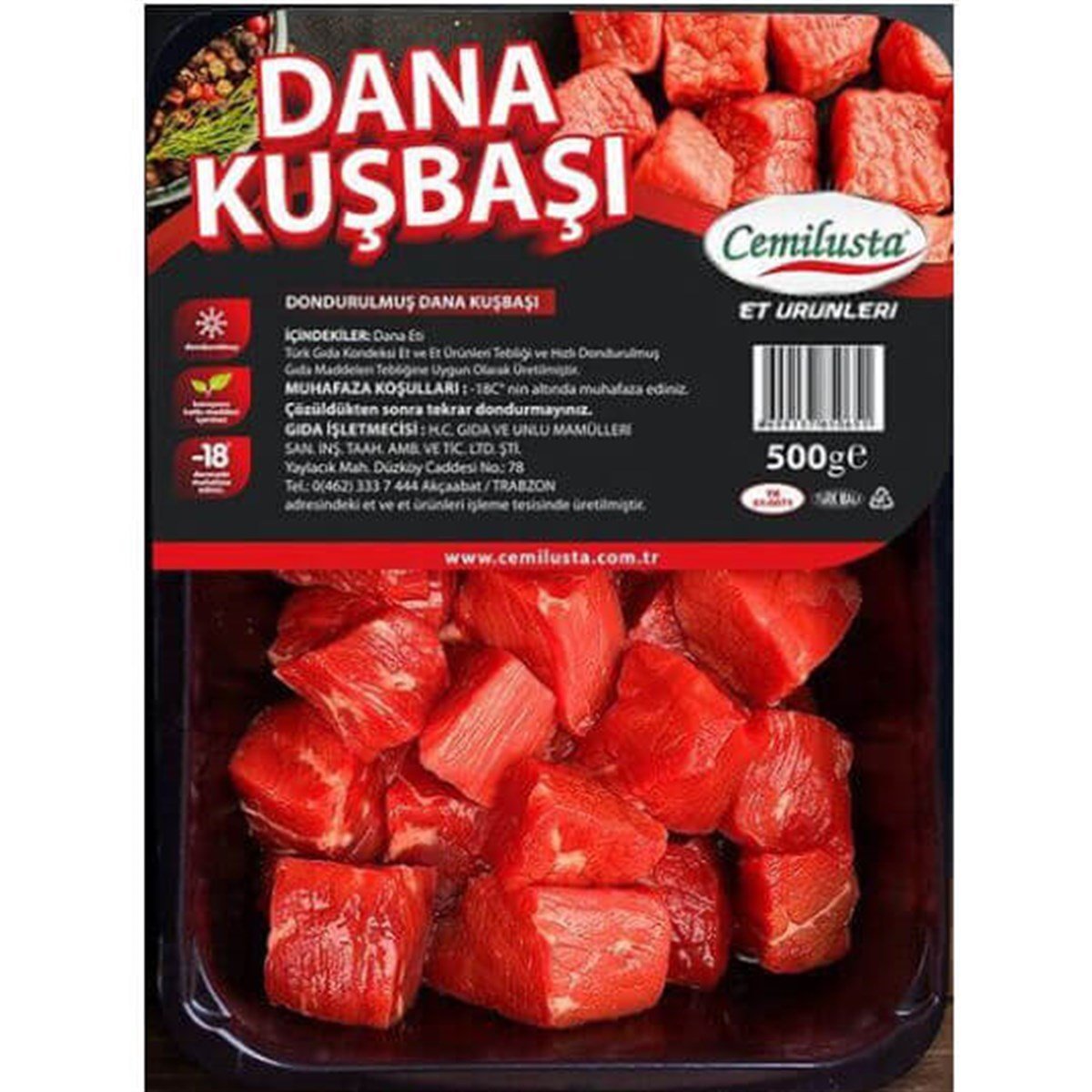 Cemil Usta Dana Kuşbaşı 500g cemilusta donuk