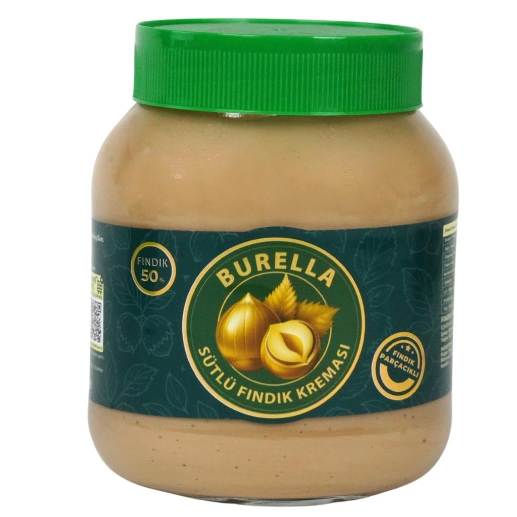 Burella Sütlü Fındık Kreması 700g Fındık Parçacıklı %50 Fındık