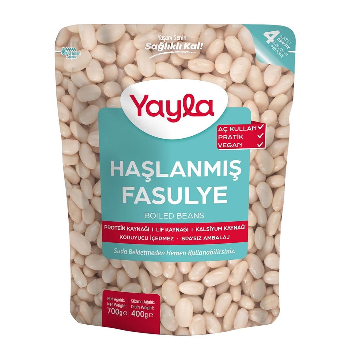 Yayla Haşlanmış Fasulye 700g Hazır Yemek