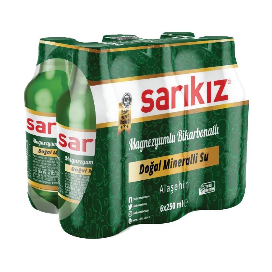 Sarıkız Sade Soda 6 x 250ml  Doğal Mineralli Su