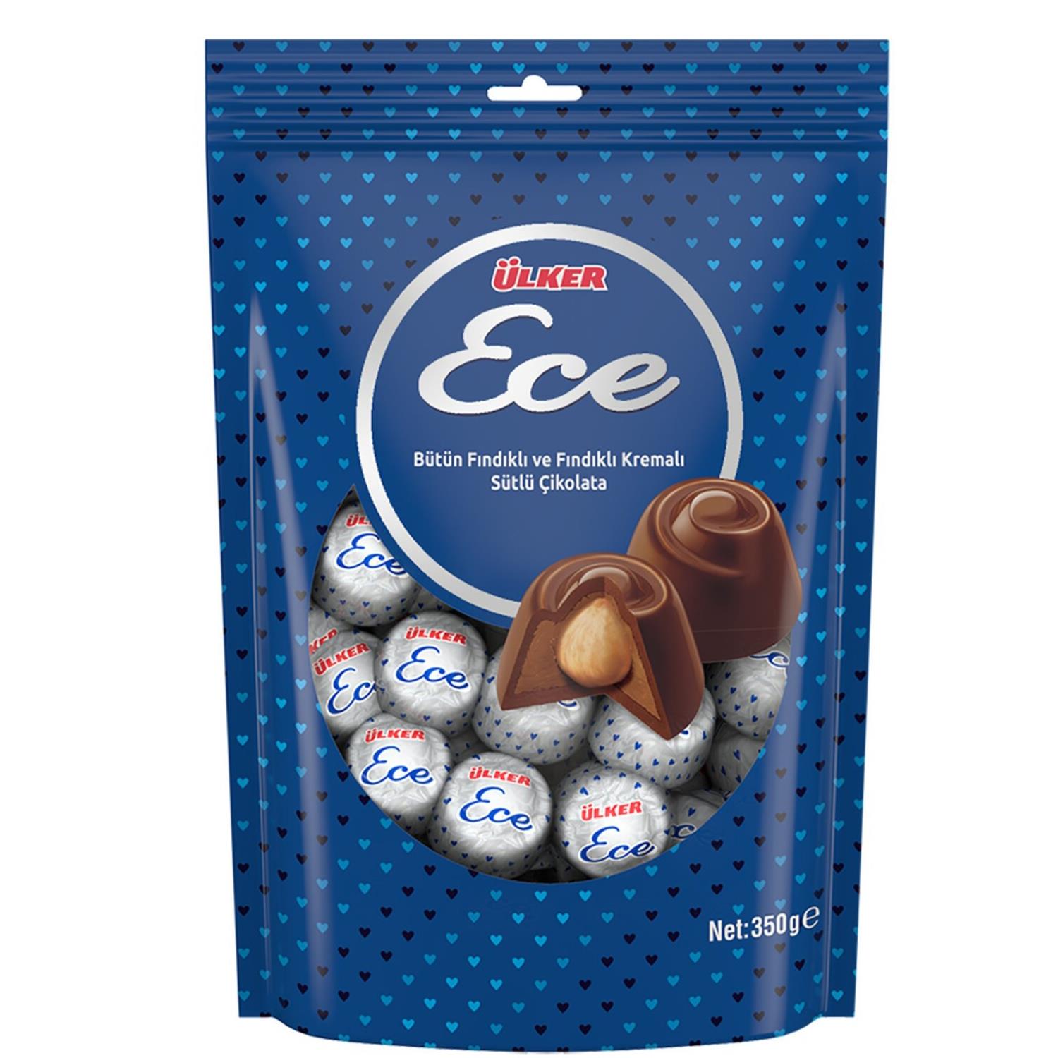 Ülker Ece Bütün Fındıklı Ve Fındık Kremalı İkramlık Çikolata 350g