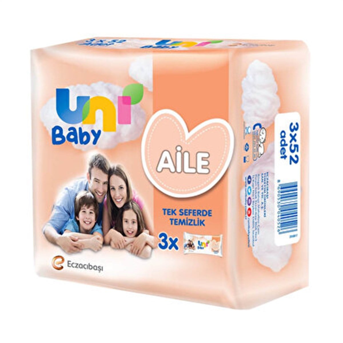 Unibaby Islak Mendil 3x52 Adet 