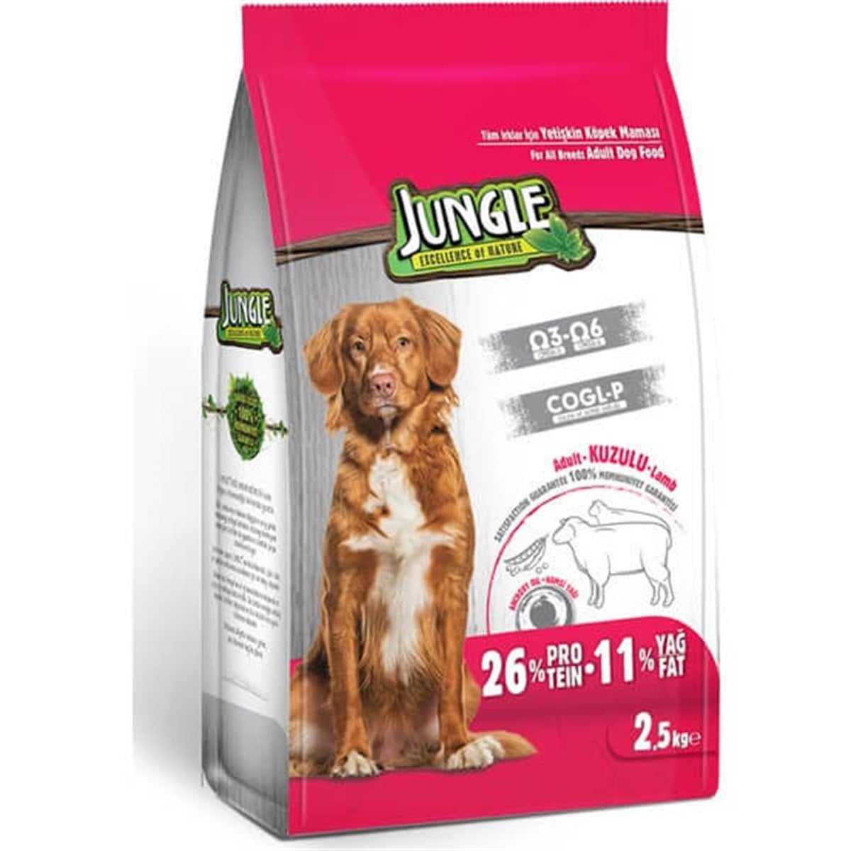 JUNGLE 2,5 KG YET. KÖPEK MAMASI KUZU ETLI 1912