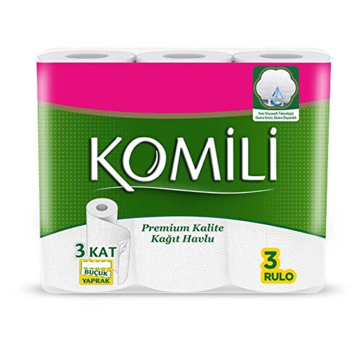 KOMILI KAGIT HAVLU 3 LÜ 1*8
