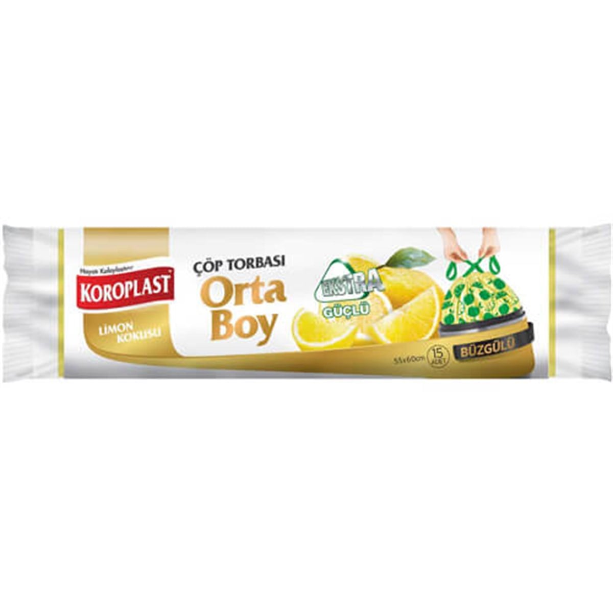 KOROPLAST ÇÖP POS BÜZG LIMON ORTA 15 LI
