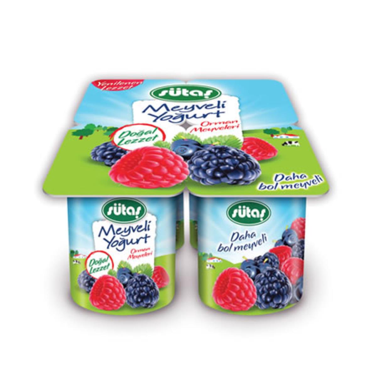SÜTAS 4X115 GR MEYV.YOG ORMAN MEYVELI