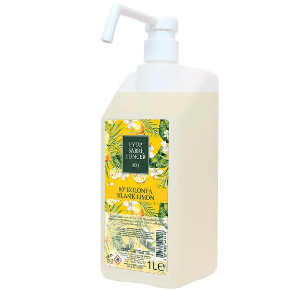 Eyüp Sabri Tuncer 1L Limon Kolonyası 80 Sprey Kolonya El Dezenfektan