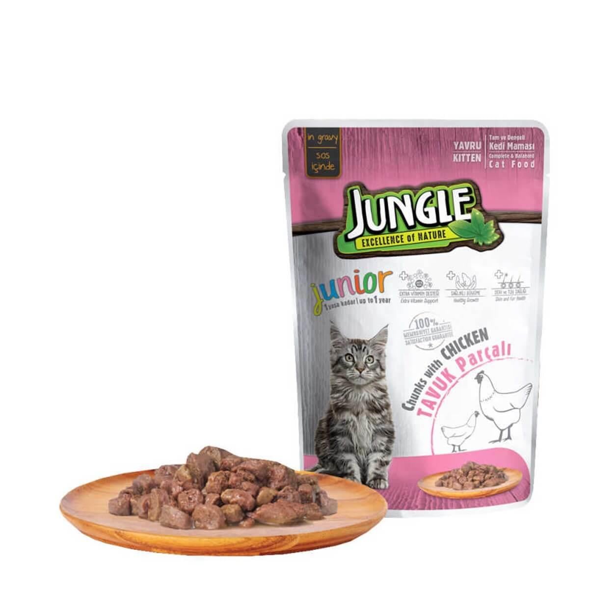 Jungle Pouch Yavru Kedi Tavuklu Jelli 100gr