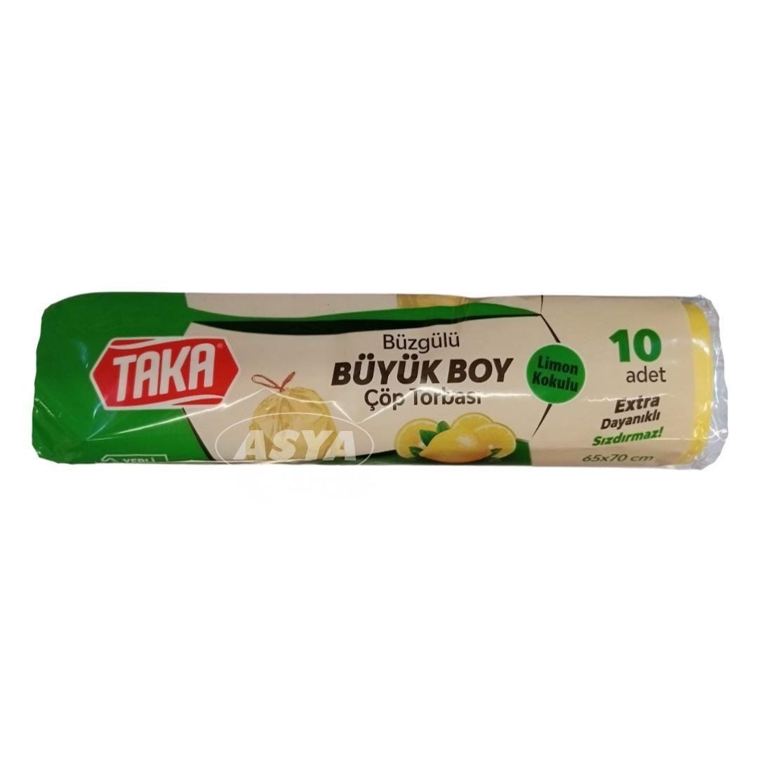 Taka Büyük Boy Büzgülü Çöp Torbası 10 Adet