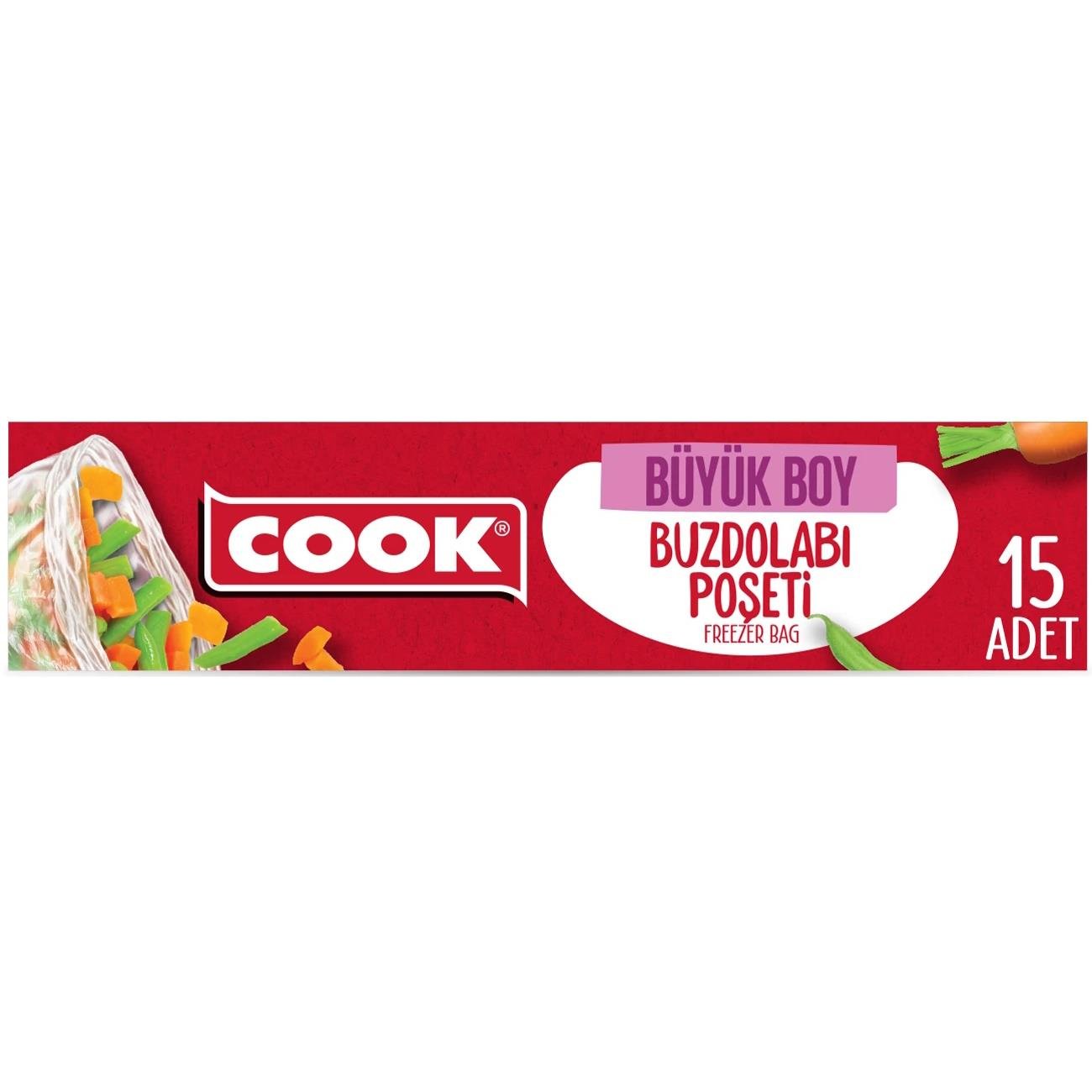 Cook Buzdolabı Poşeti Büyük Boy 30X45cm 15 Adet