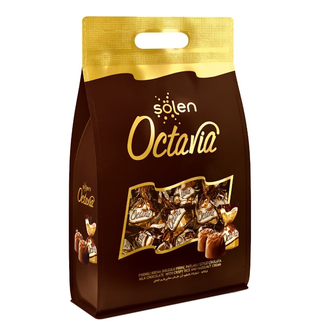 Şölen Octavia Fındıklı Kremal Dolgulu Pirinç Patlaklı Sütlü Çikolata 400g