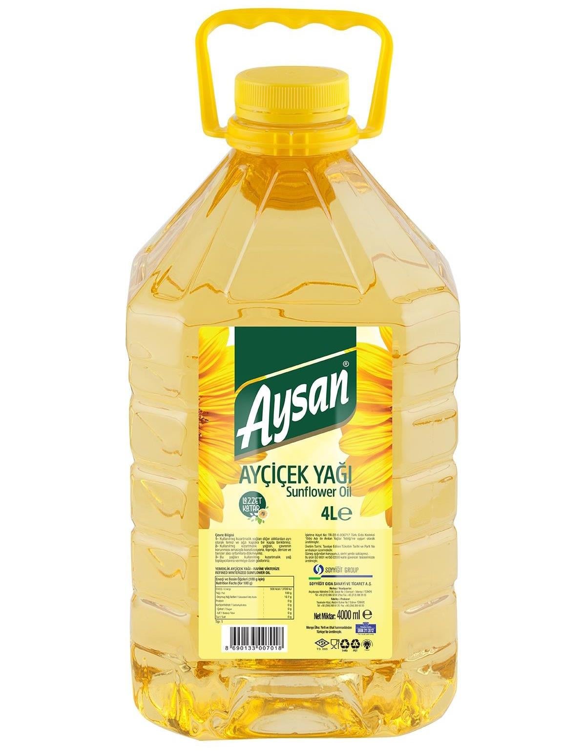 Aysan Ayçiçek Yağı 4L