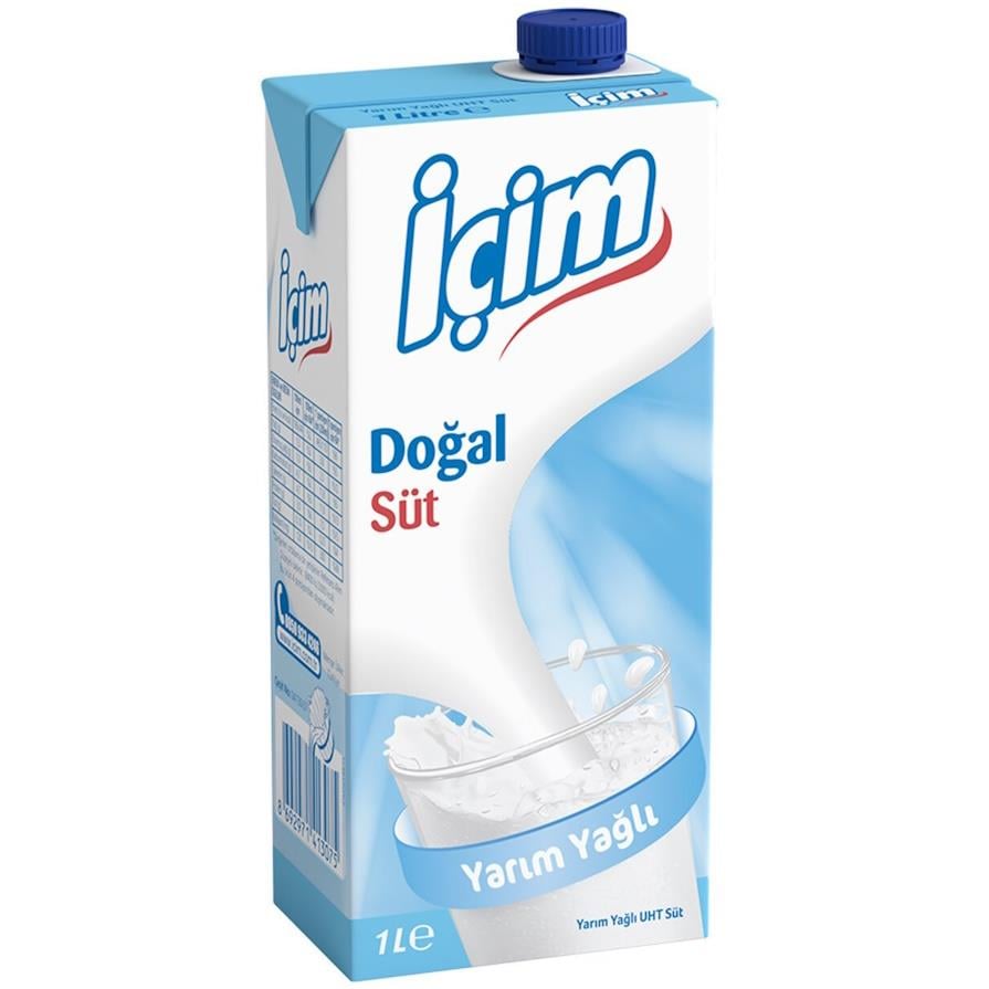 Ülker İçim Yarım Yağlı Süt 1000ml