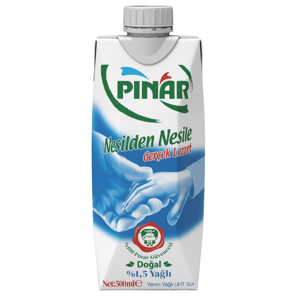 Pınar Süt Yarım Yağlı 500ml %1,5 Yağlı Süt
