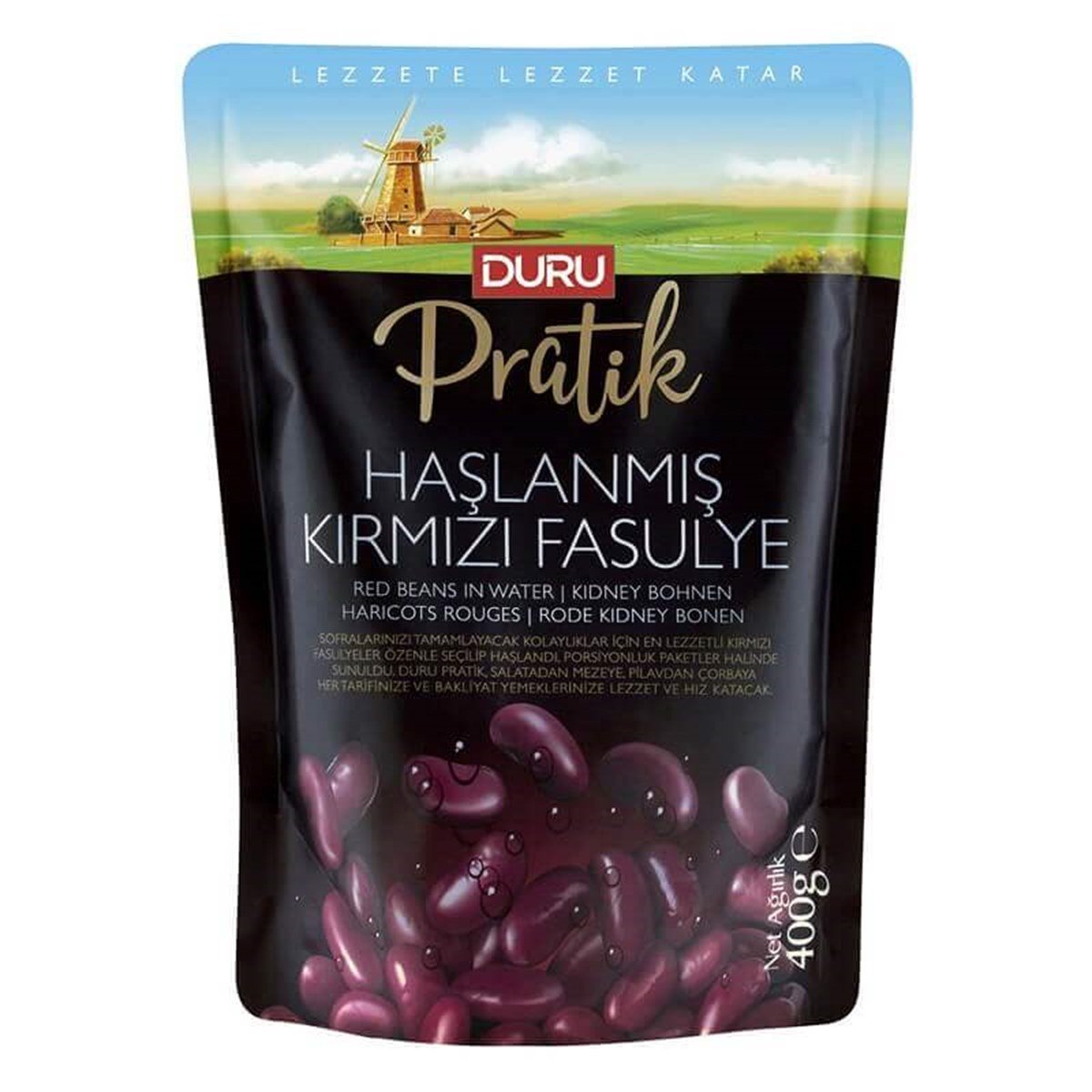DURU BAKL.PRATIK HASLANMIS KIRM.FASÜLYE 400 GR*8