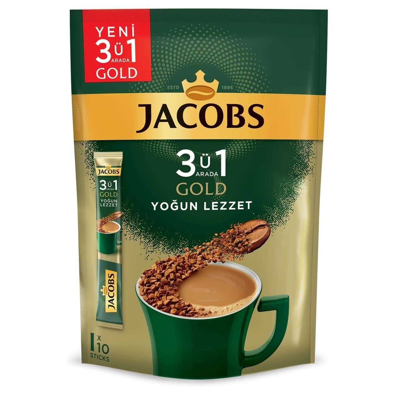 JACOBS 3 Ü 1 ARADA YOĞUN 18 GR 10'LU PAKET