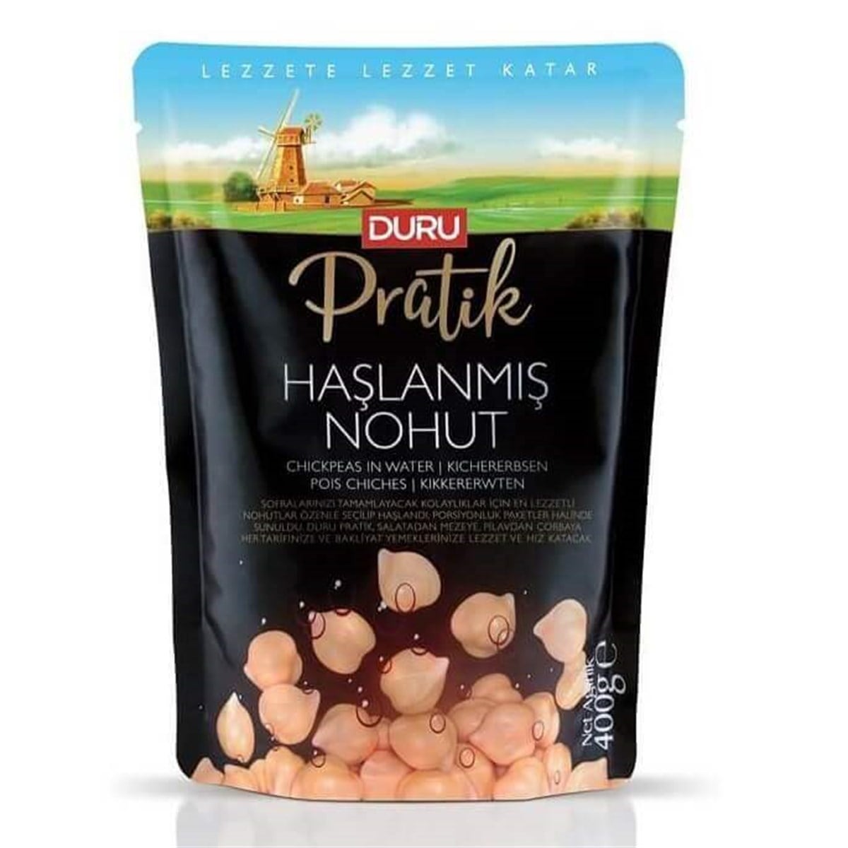 DURU BAKL.PRATIK HASLANMIS NOHUT 400 GR*8