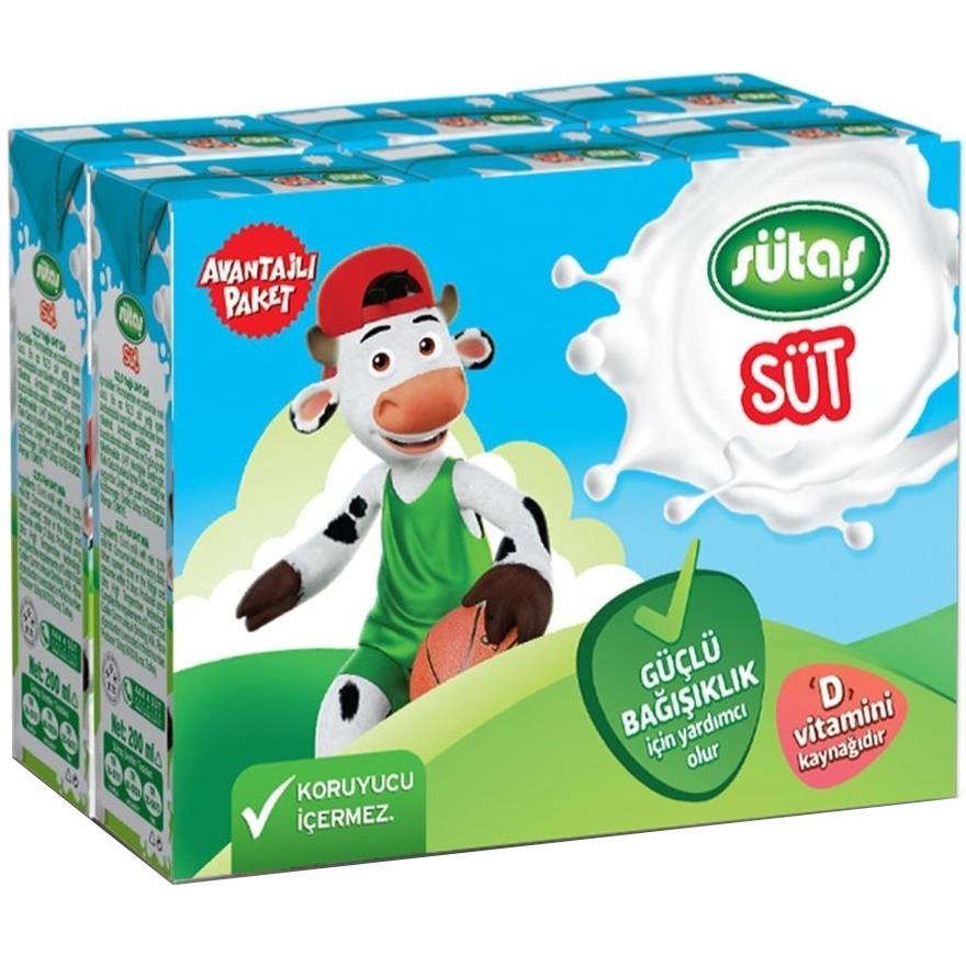 SUTAS 6X 200 ML UHT SÜT