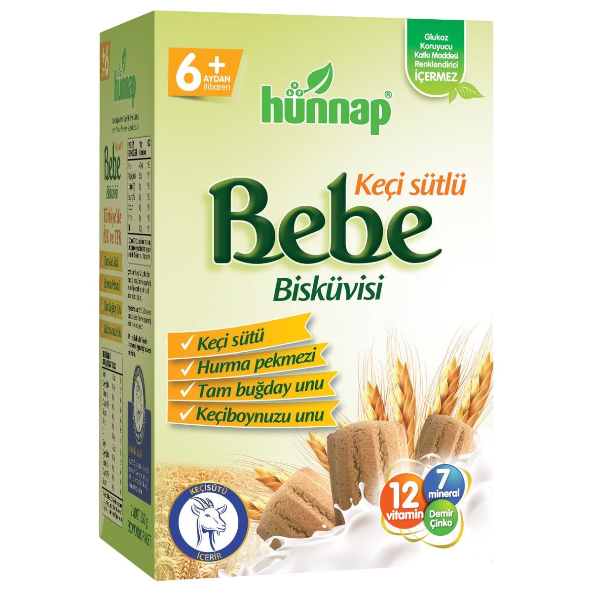 HÜNNAP BEBE BISKÜVISI KEÇI SÜTLÜ 400 GR*6