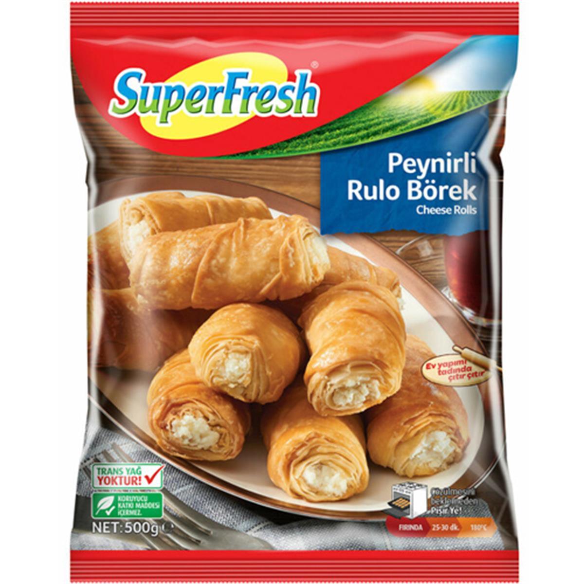 SÜPERFRESH PEYNIRLI RULO BÖREK 500 GR 