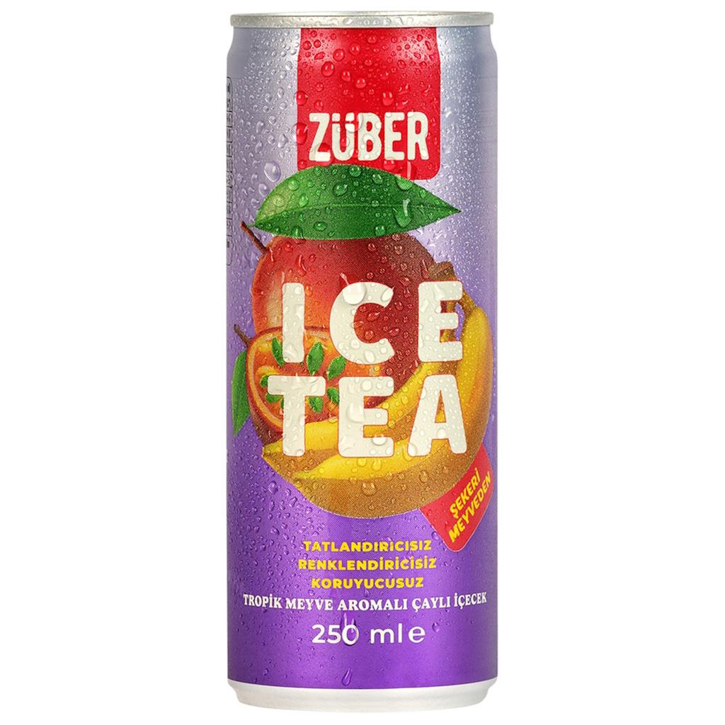 Züber İce Tea 250ml Tropik Meyve Aromalı Soğuk Çay