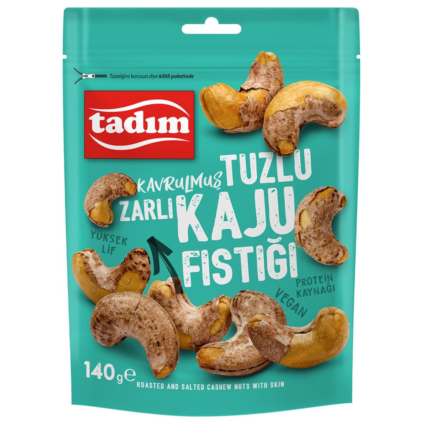 TADIM KAVR.TUZLU ZARLI KAJU FISTIĞI 140 GR