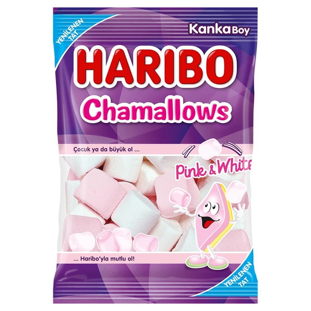 HARIBO 88 GR CHAMALLOWS PEMBE BEYAZ SILINDIR 1*24