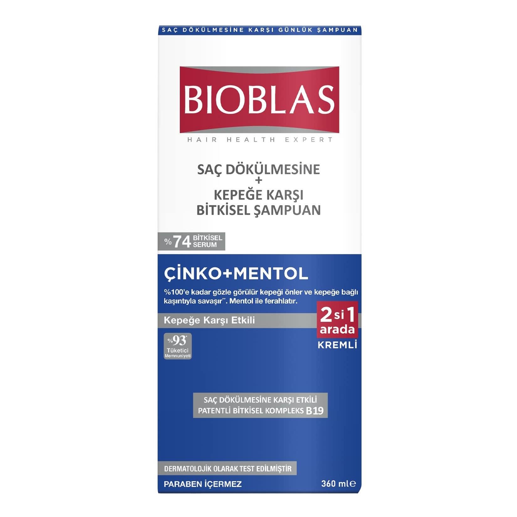 BIOBLAS BITKISEL SAMPUAN 360ML SAÇ DÖK.KARSI KEPEK