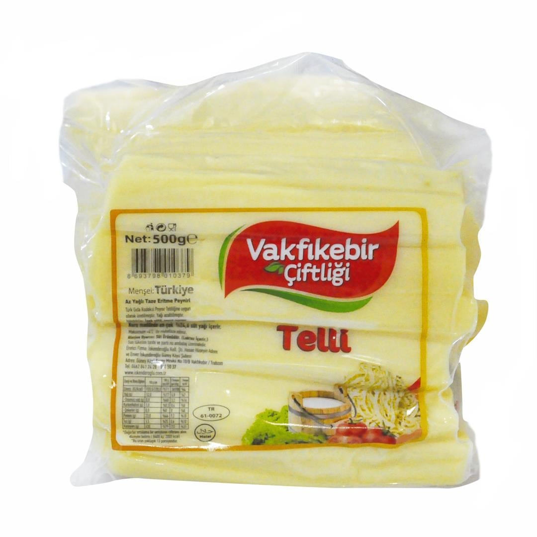 VAKFIKEBIR YAGLI TELLI PEYNIR 500 GR