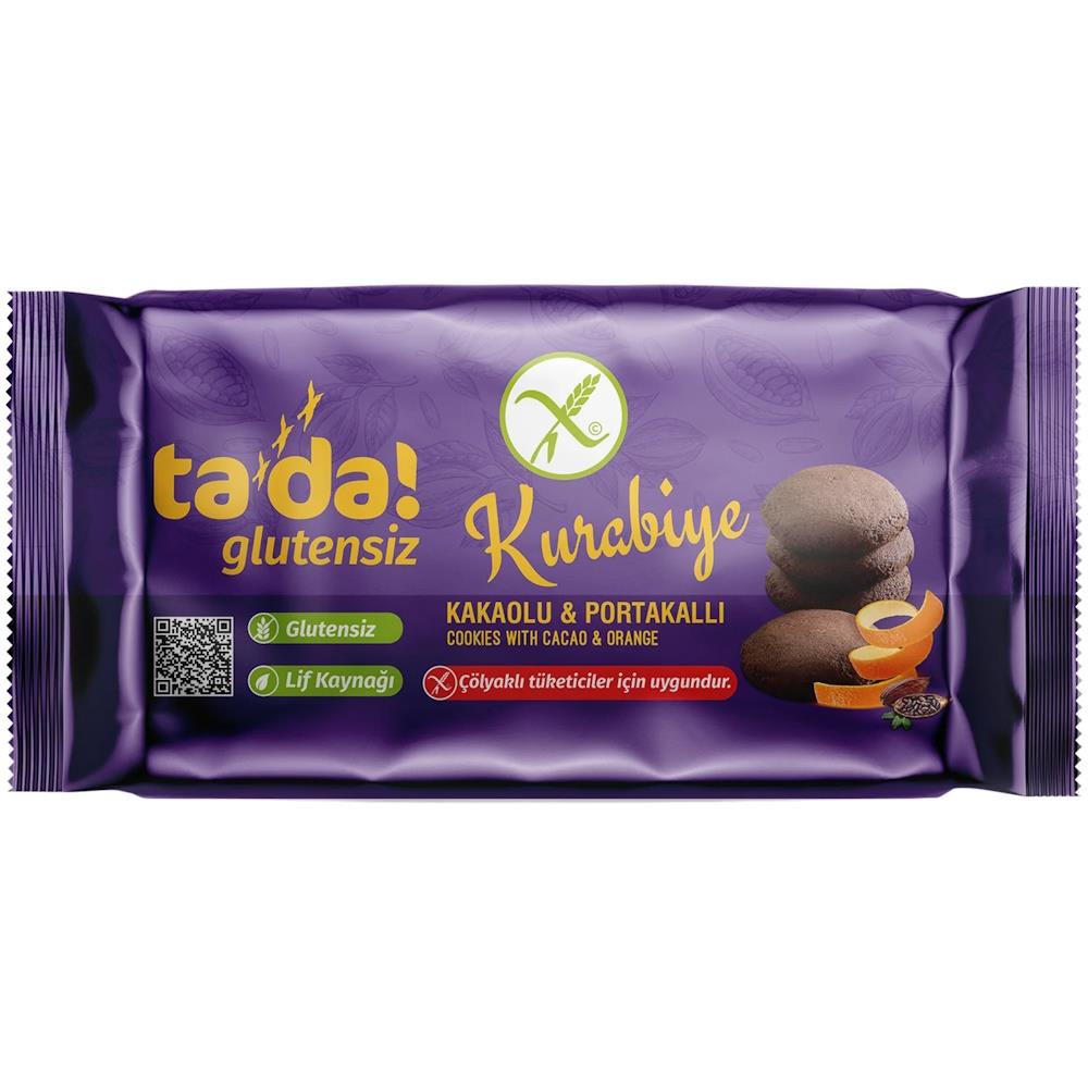 TADA GLUTENSIZ PORTAKALI KAKAOLU KURABIYE 100GR*10