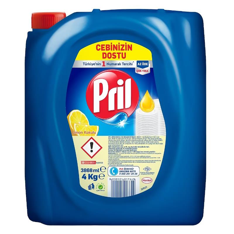 Pril Bulaşık Deterjanı 4 Kg Limon 3'lü Güç