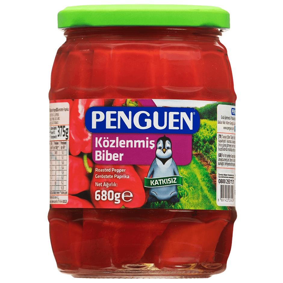 Penguen Közlenmiş Kapya Biber Konservesi 680g