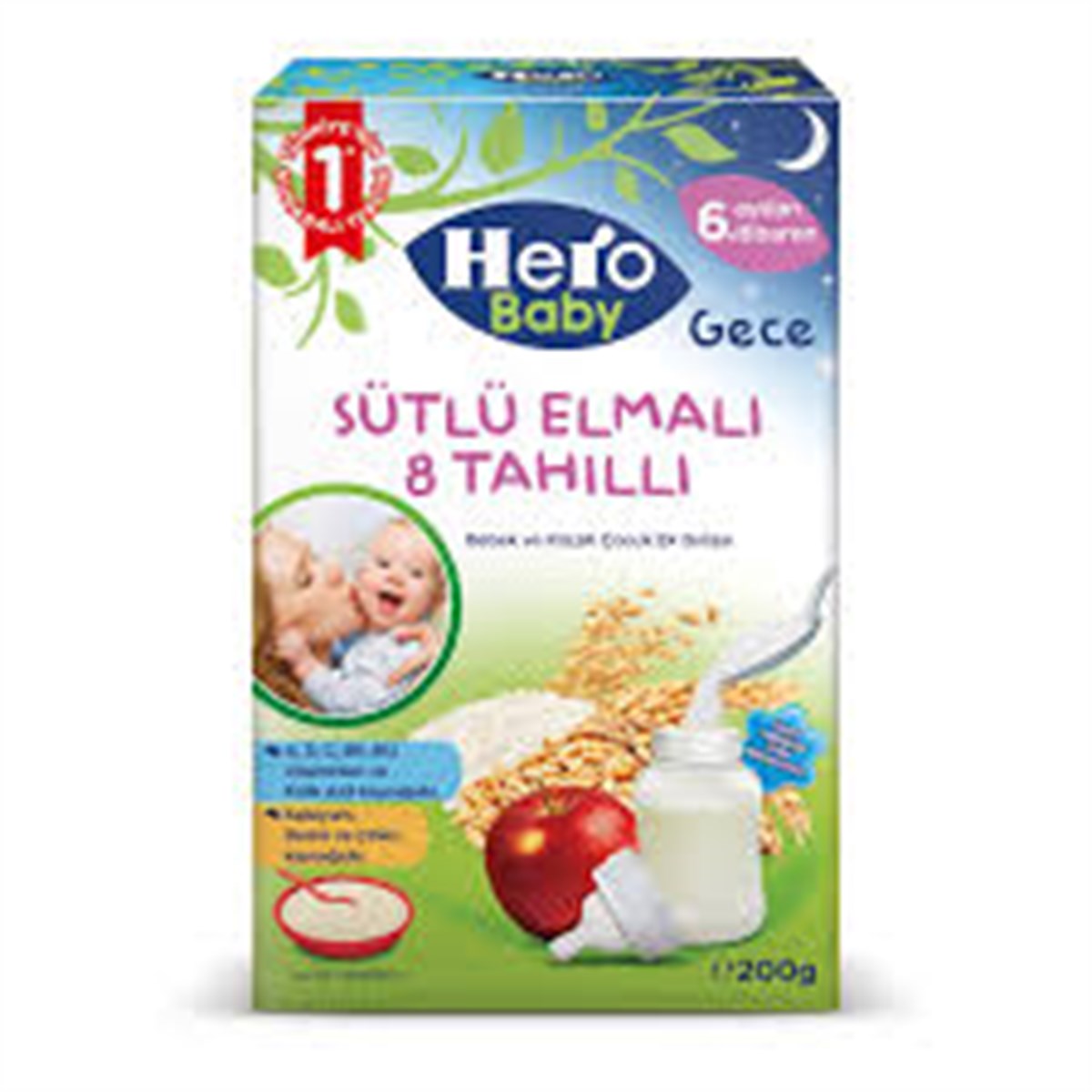 ÜLKER HERO BABY SÜTLÜ 8 TAHILLI ELMALI 200GR 1*12