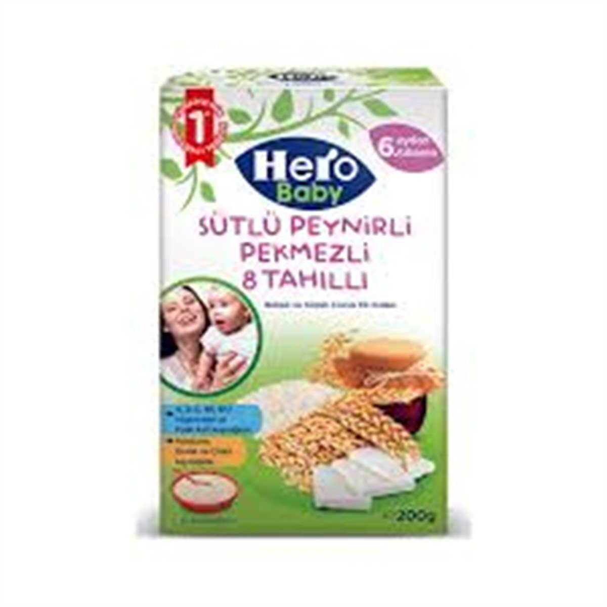 ÜLKER HERO BABY SÜTLÜ 8 TAHILLI PEKMEZLI200GR 1*12