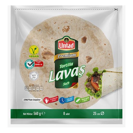 Untad Premium Tam Buğday Unlu Lavaş Soft 8 Adet 560g