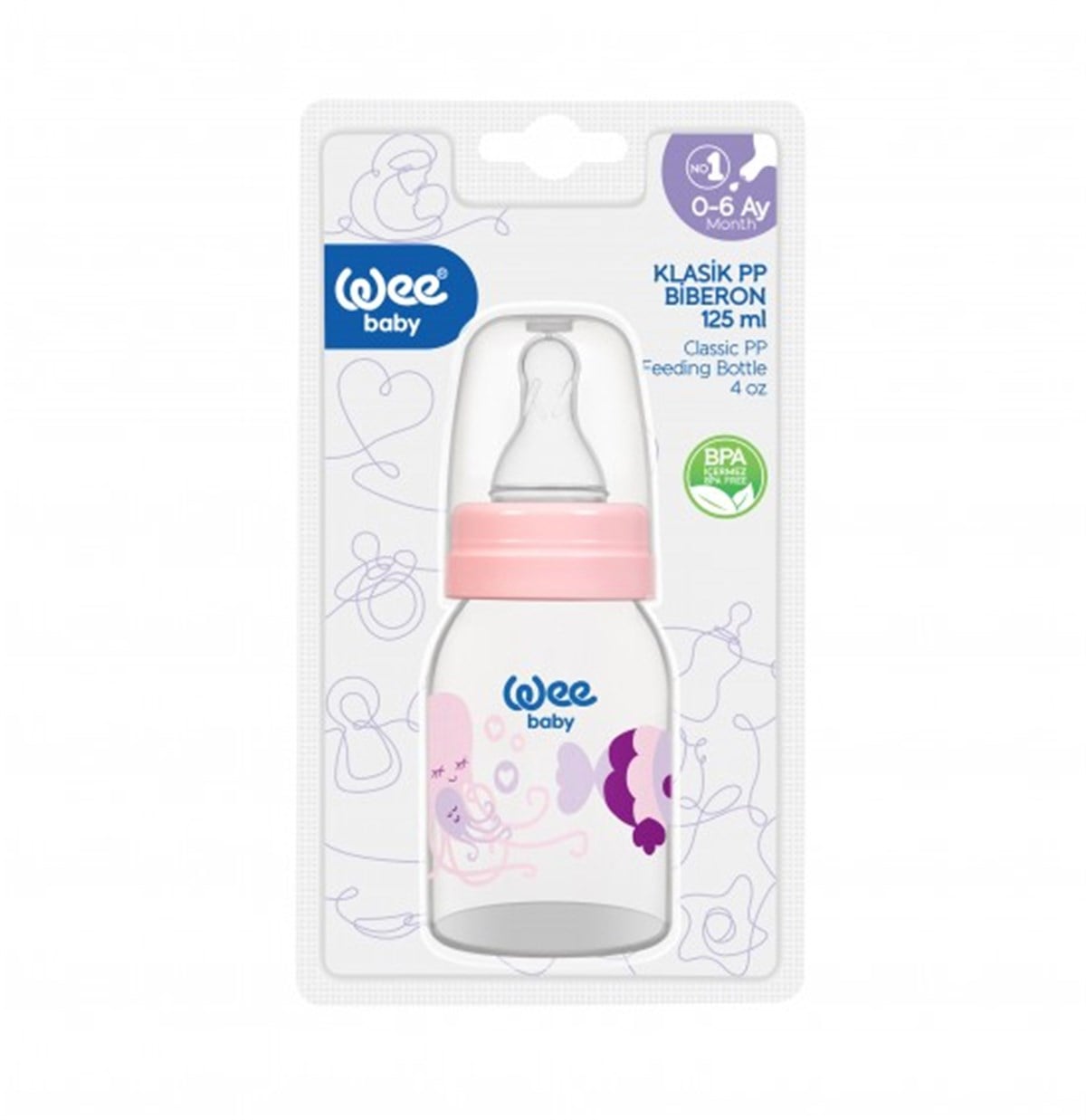 WEE 851 BABY KLASIK PP BIBERON 125 ML