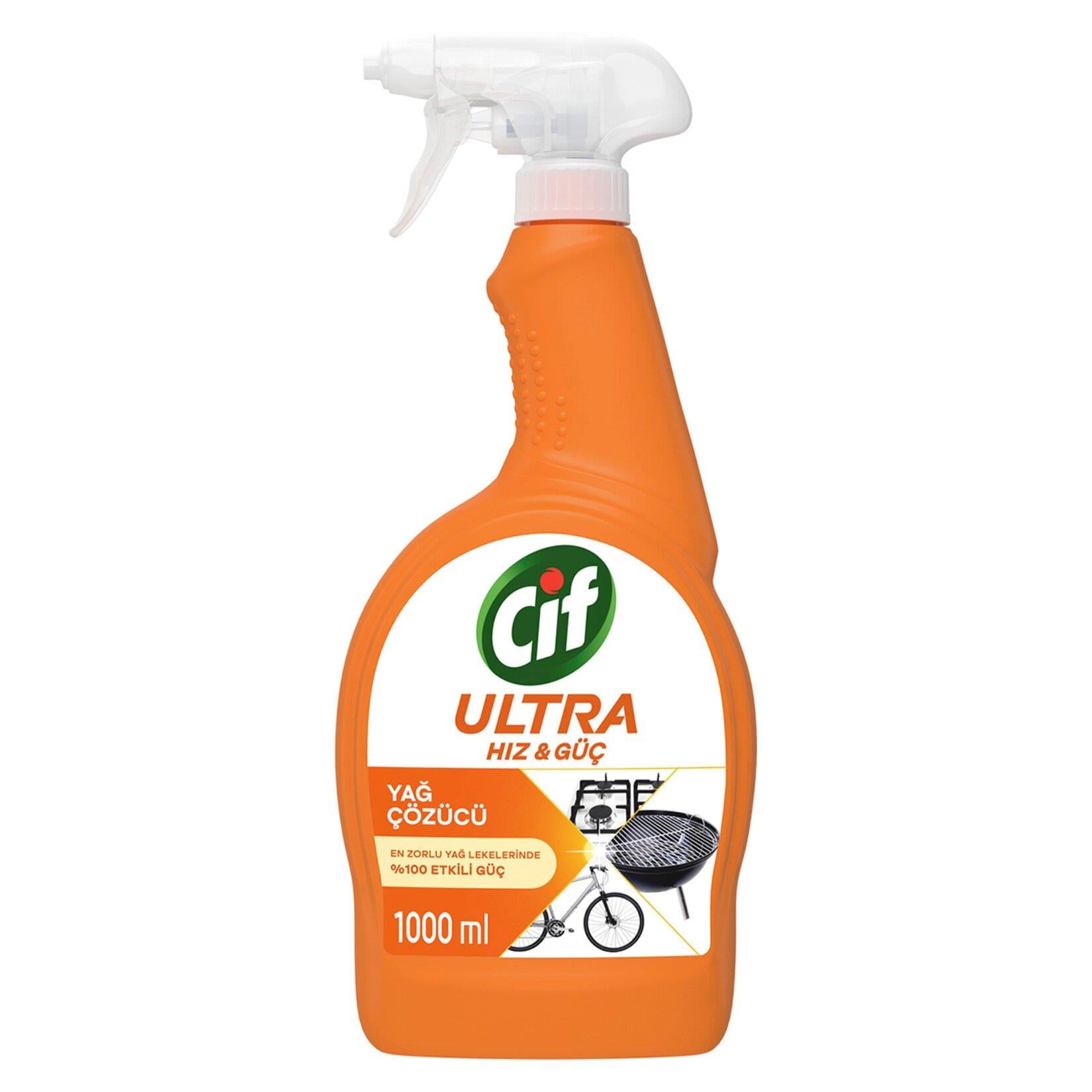 Cif Ultra Hız & Güç Yağ Çözücü Sprey 1000ml